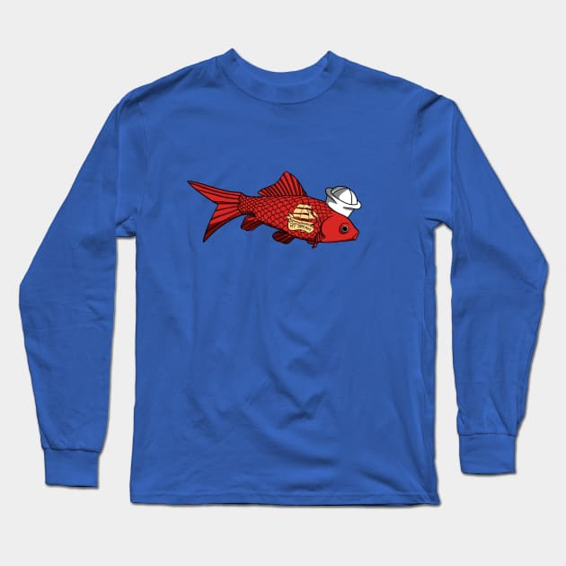 A tattooed goldfish Long Sleeve T-Shirt by TomiAx